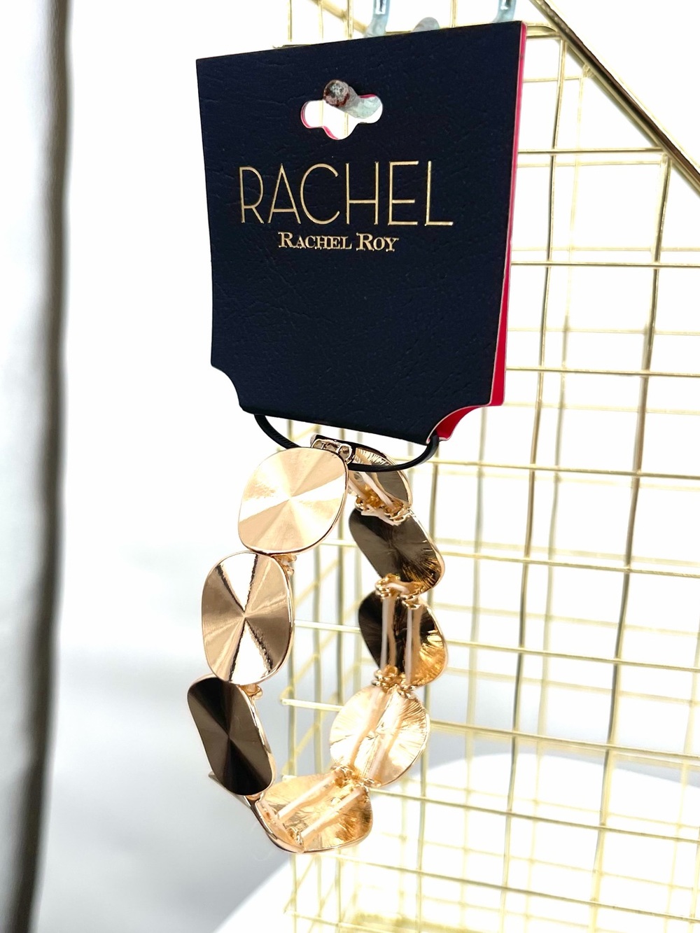 Rachel Rachel Roy nwt gold disk elastic bracelet